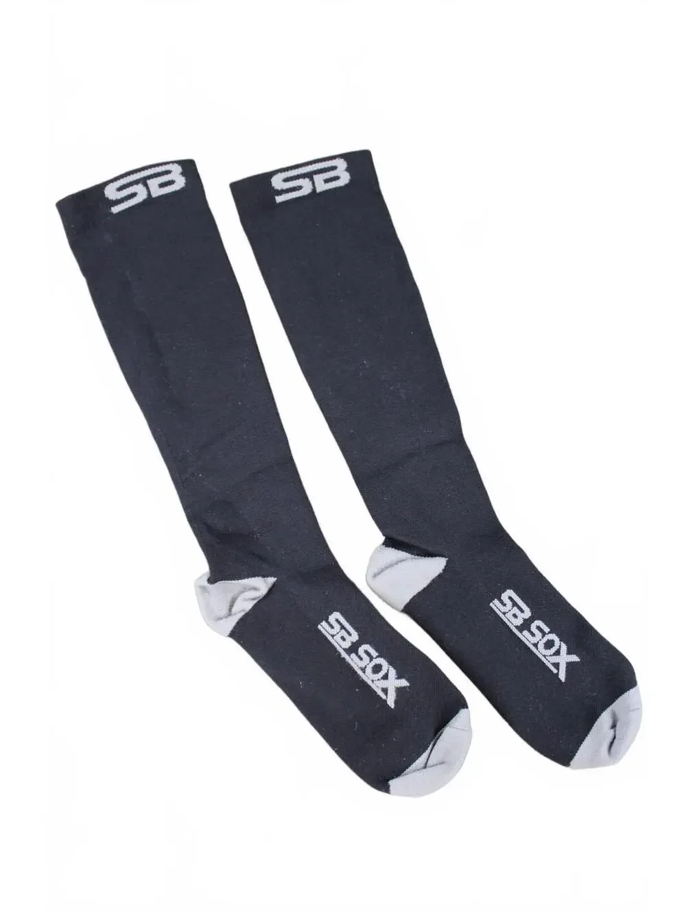 SB SOX Gray Compression Socks Large Athletic Support New